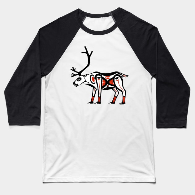 Haida Caribou Baseball T-Shirt by gabitolgyesi